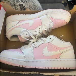Nike Air Low Pink and White Shoes